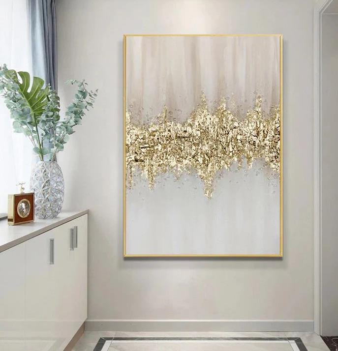 Texture abstraite de décor de mur d’or de Boho Peintures à l'huile